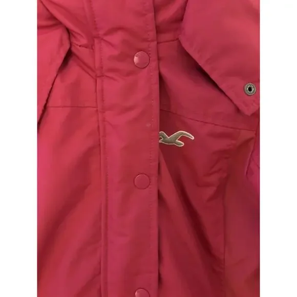 NWOT Women's Hollister Jacket With Hood Size XXS Pink VERY NICE - Picture 4 of 7